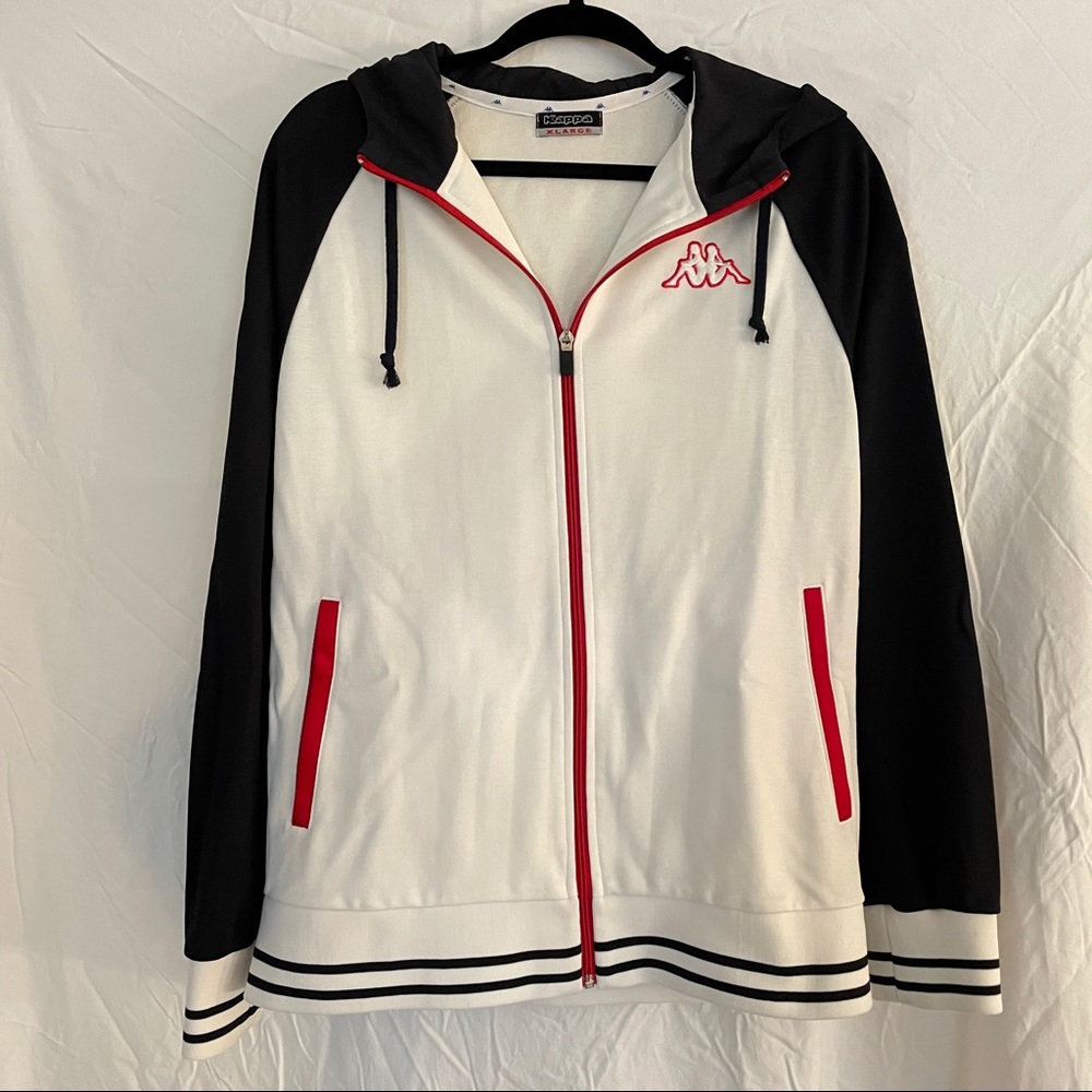 Kappa England black white red hoodie sweatshirt